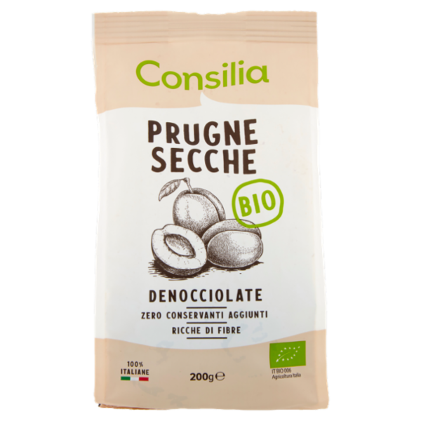 Consilia Prugne Secche Denocciolate Biologiche 100% Italiane 200 g