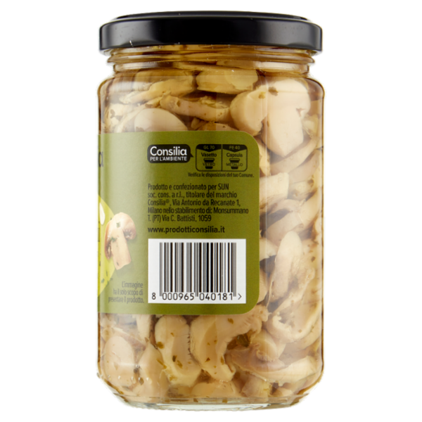 Consilia Funghi Champignon Trifolati in Olio di Semi di Girasole 285 g