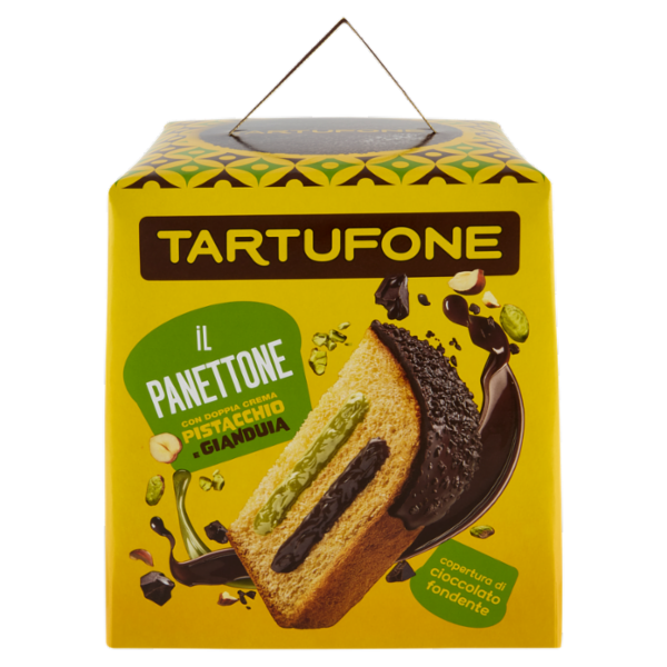 Tartufone il Panettone con Doppia Crema Pistacchio e Gianduia 800 g
