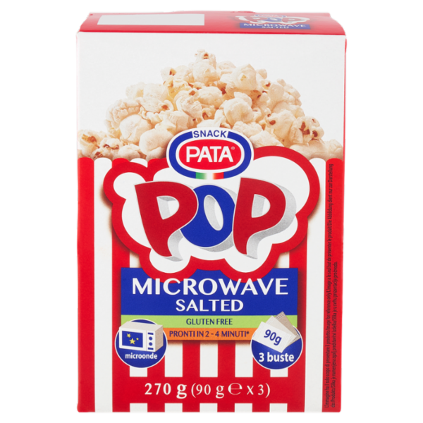 Pata Pop Microwave Salted 3 x 90 g