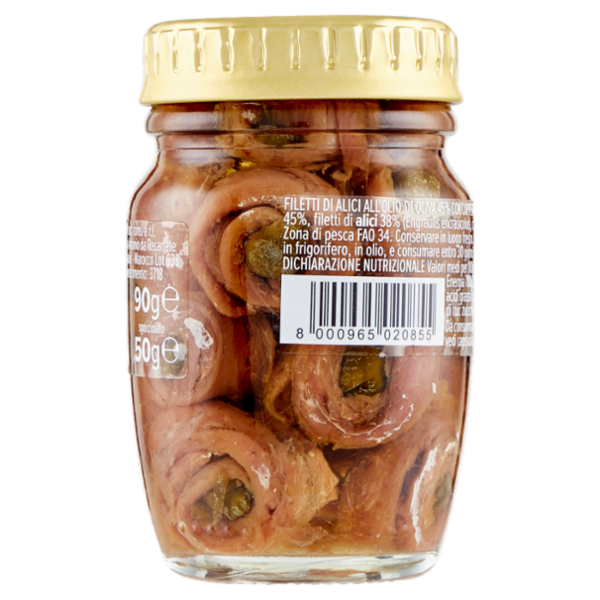 Consilia Filetti di Alici all'Olio di Oliva con Capperi 90 g