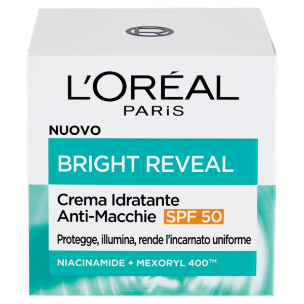 L'Oréal Paris Bright Reveal Crema Idratante Anti-Macchie SPF 50, 50 ml