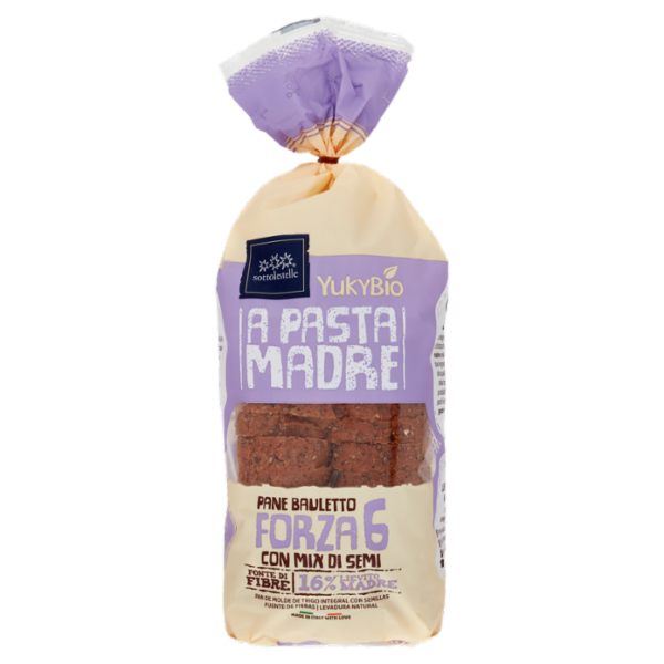 YukyBio A Pasta Madre Pane Bauletto Forza 6 con Mix di Semi 400 g
