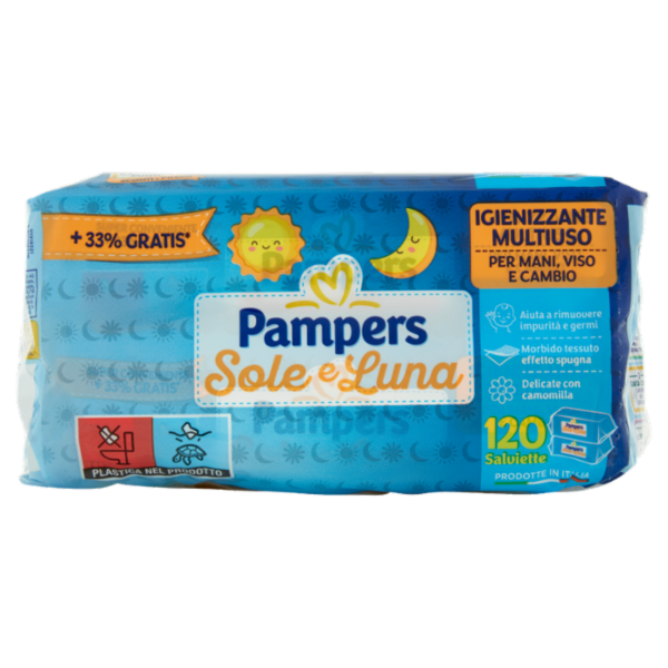 Pampers Sole e Luna Salviette 120 pz