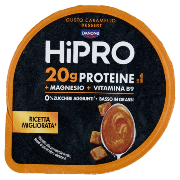 HiPRO Pudding, Budino al Caramello, 20g Proteine, Dessert Basso in Grassi,con Magnesio&Vit B9, 200g