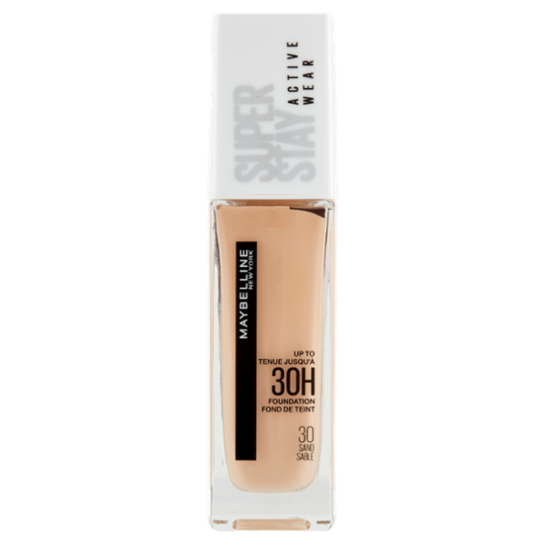 Maybelline New York Fondotinta Liquido SuperStay 30H Active Wear, Sand (30), 30 ml