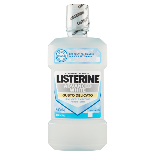 Listerine Advanced White Gusto Delicato Menta 500 ml