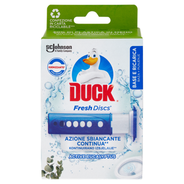 Duck Fresh Discs - Base per Dischi Gel Igienizzanti WC, Fragranza Eucalipto 36ml