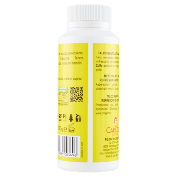 Pilogen Carezza Linea Supersapone Tabiano Talco Mentolato allo Zolfo 150 g