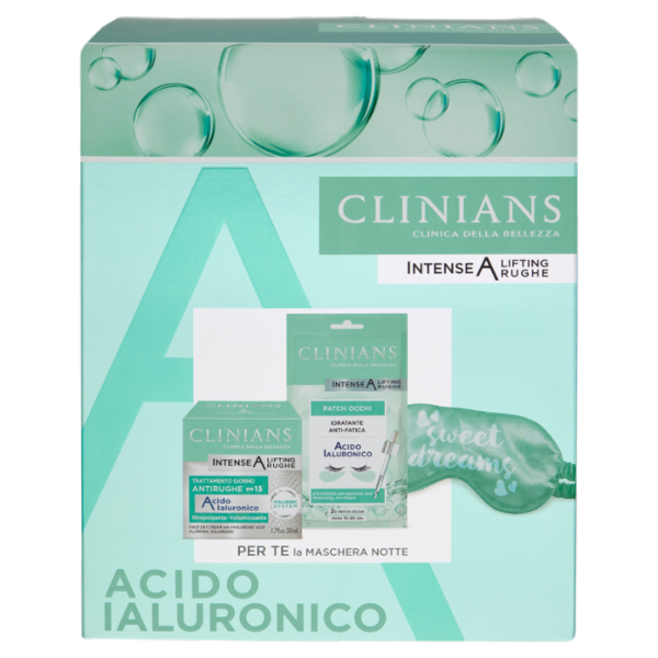 Clinians Intense A Lifting Rughe Acido Ialuronico Trattamento giorno 50 mL + Patch Occhi 3,6 g