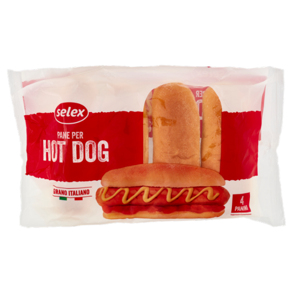 Selex Pane per Hot Dog 4 pezzi 250 g