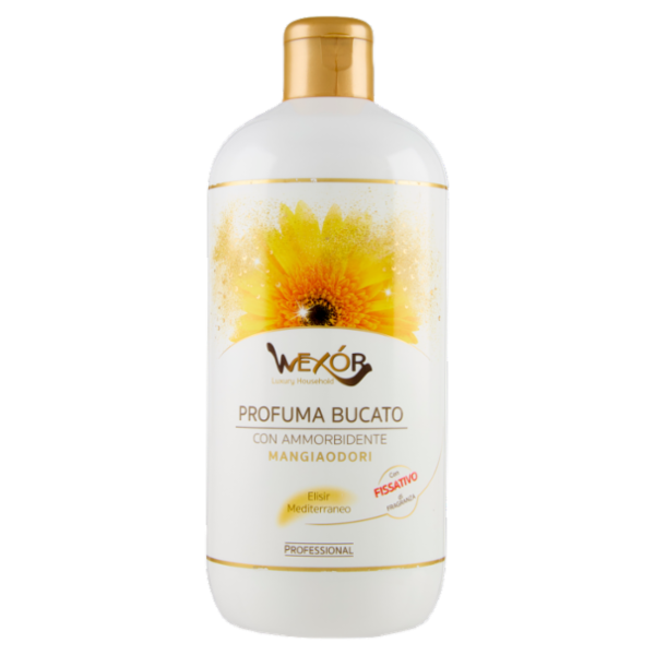 Wexór Profuma Bucato con Ammorbidente Mangiaodori Elisir Mediterraneo 500 ml