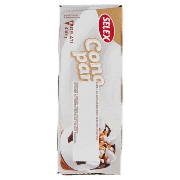 Selex 6 Coni di Gelato Panna 450 g