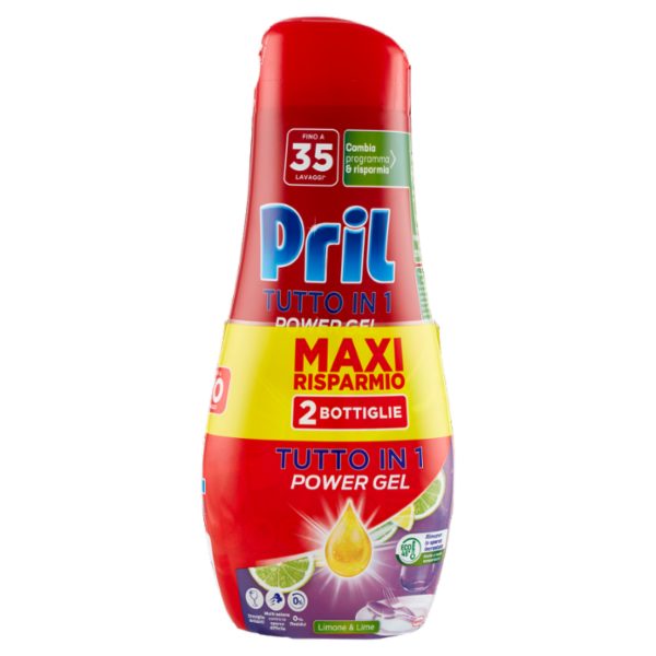 PRIL Tutto in 1 Power Gel Limone 2x630ml