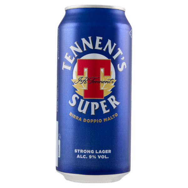 TENNENT'S SUPER Birra strong lager doppio malto lattina 44cl