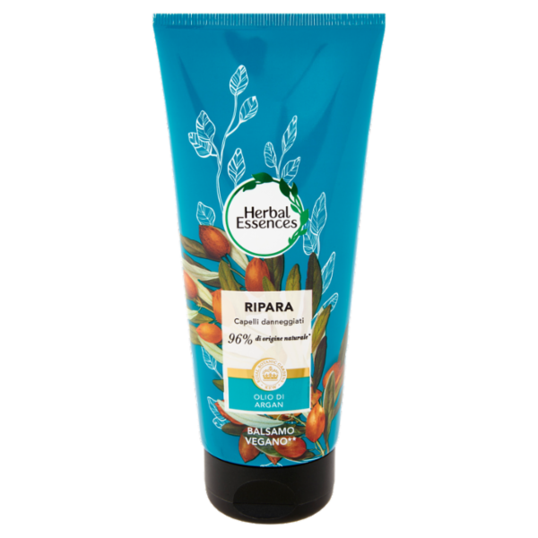 Herbal Essences Balsamo Formula Vegana Ripara con Olio di Argan 200 ml