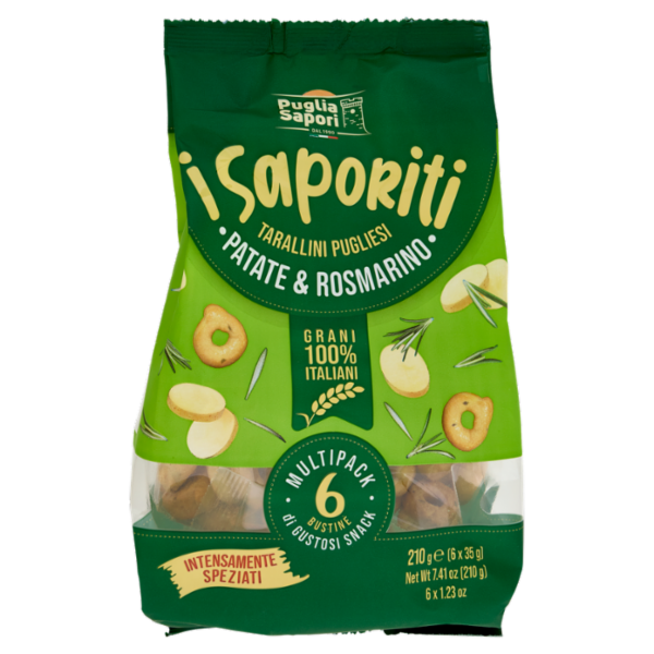 Puglia Sapori I Saporiti Tarallini Pugliesi Patate & Rosmarino 6 x 35 g