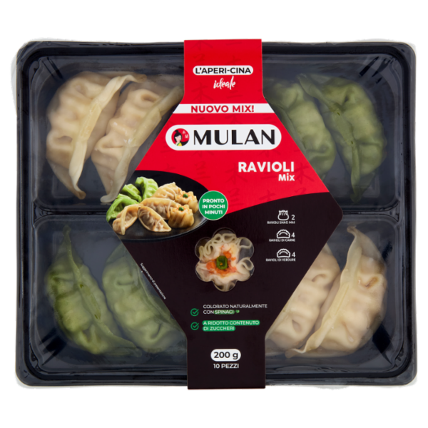 Mulan Ravioli Mix 10 Pezzi 200 g