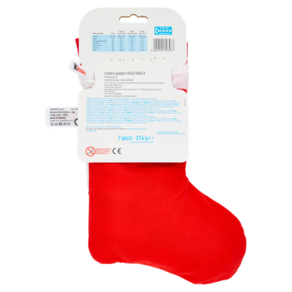 Kinder Happy Calza Mega Marvel Avengers 7 pezzi 214 g