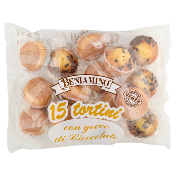 Beniamino 15 tortini con gocce di Cioccolato 15 x 33,3 g