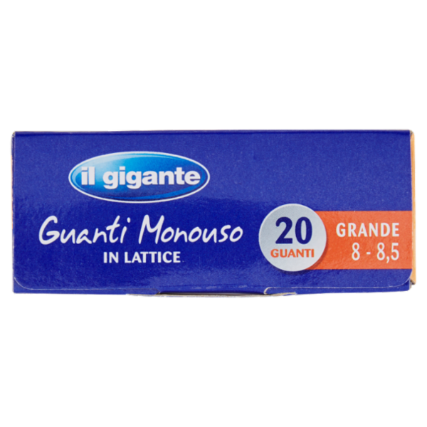 IL GIGANTE Guanti Monouso in Lattice Grande 8 - 8,5 20 Guanti