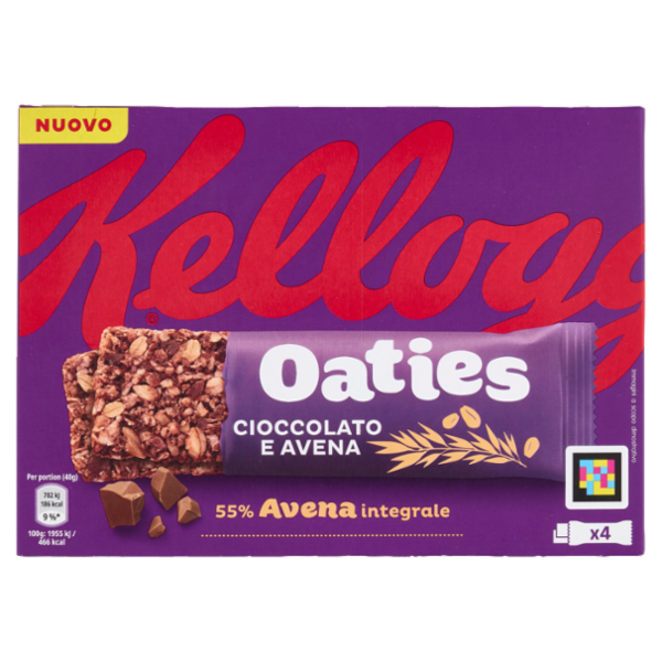 Kellogg's Oaties Cioccolato e Avena 4 x 40 g