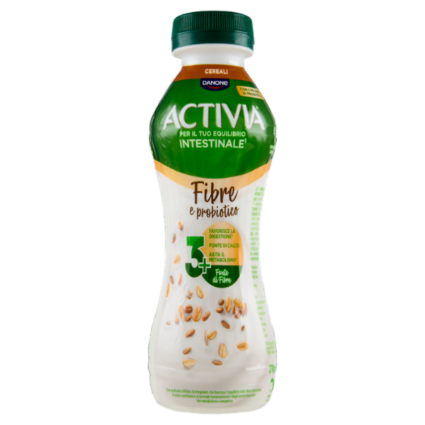 ACTIVIA da Bere, Fibre e probiotico, Cereali, Fonte di Calcio, aiuta metabolismo e digestione,270g
