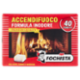 Fochista Accendifuoco Formula Inodore Premium Quality per Stufe, Camini e Barbecue Cubetti 40 pz