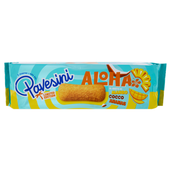 Pavesi Pavesini Aloha Snack Gusto Mango Cocco Ananas Biscotti Limited Edition 200g