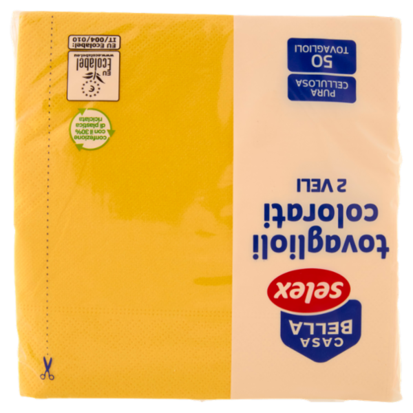 Selex Casa Bella Tovaglioli 2 Veli 33x33 cm Giallo 50 pezzi