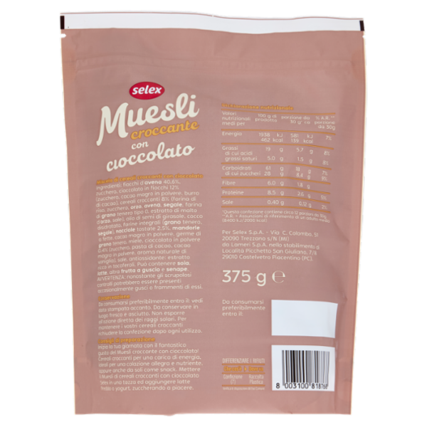 Selex Muesli Croccante con Cioccolato 375 g