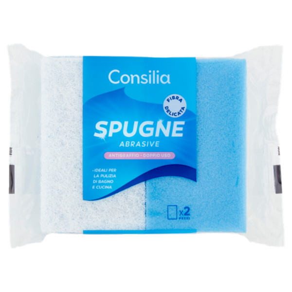 Consilia Spugne Abrasive Antigraffio Doppio Uso 2 pezzi