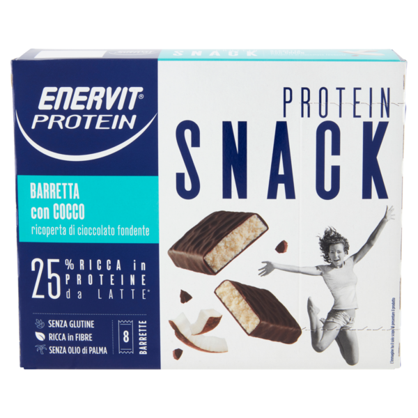 Enervit Protein Protein Snack Barretta con Cocco 8 x 27 g