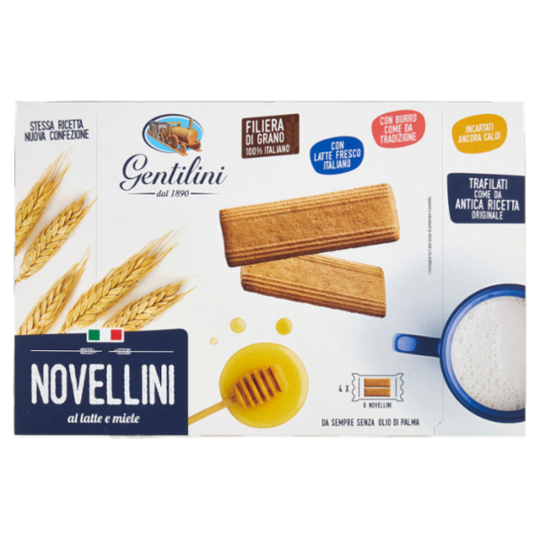 Gentilini Novellini al latte e miele 4 x 60 g