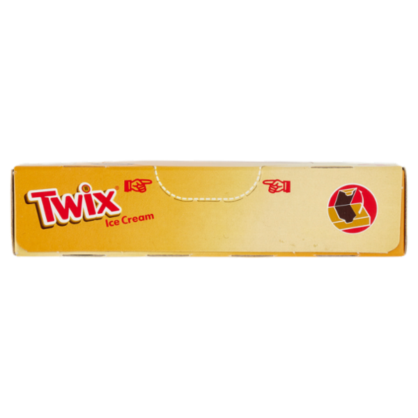 Twix Barretta Gelato con biscotto ricoperto di cioccolato al latte, Multipack da 4 x 34.2 g