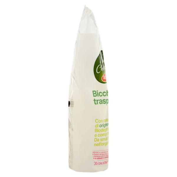 Selex Natura Chiama Bicchieri Trasparenti Eco Biodegradabili e Compostabili 200 cc 35 pezzi