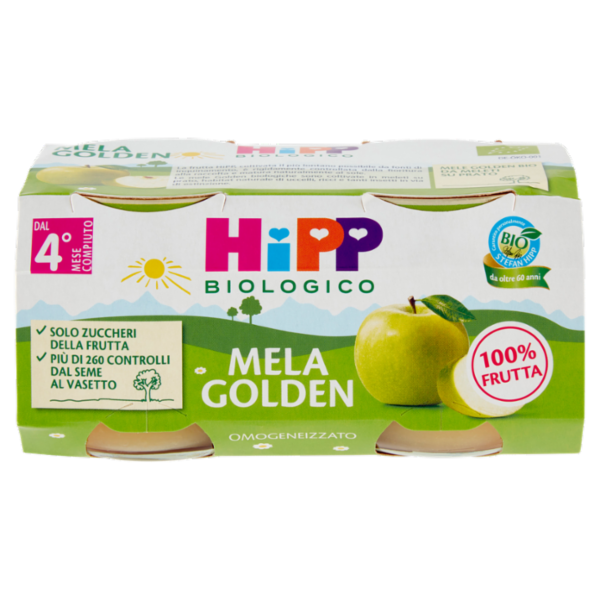 HiPP Biologico Mela Golden Omogeneizzato 2 x 80 g