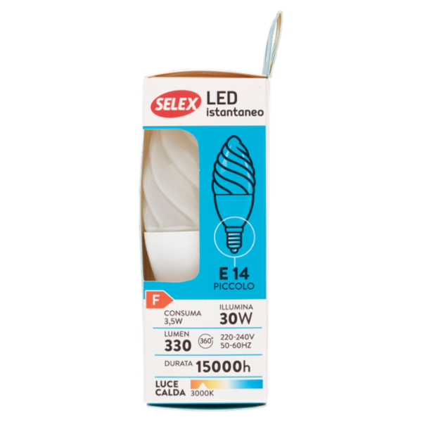 Selex Lampadina Led Tortiglione E14 4W Luce Calda