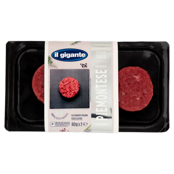 IL GIGANTE Battuta di Piemontese Fassone 2 x 80 g