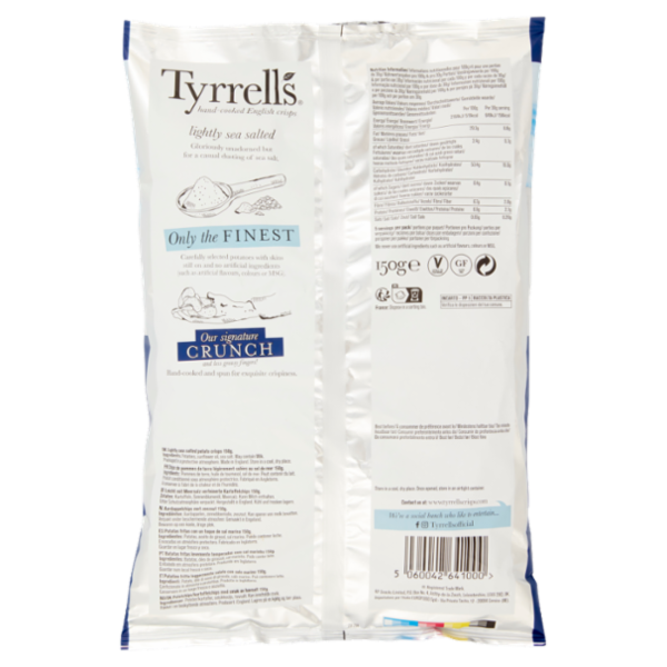 Tyrrells lightly sea salted 150 g