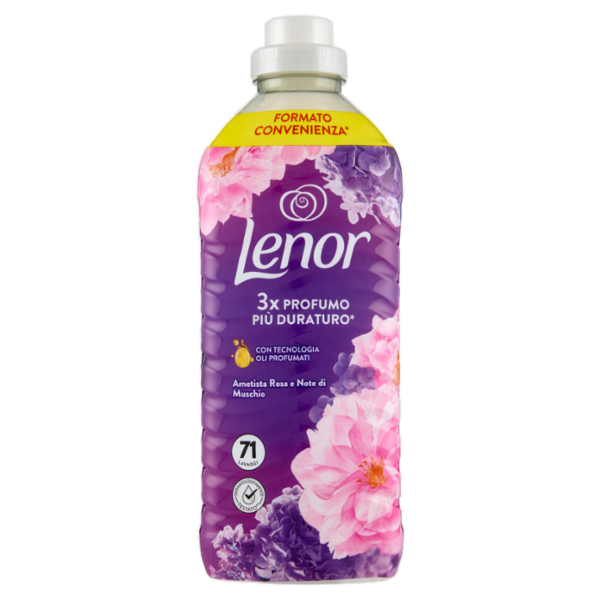 Lenor Ammorbidente Lavatrice Concentrato, Ametista Rosa e Note di Muschio, 71 Lavaggi 1,491 L