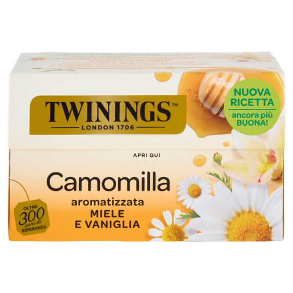 Twinings Camomilla Aromatizzata Miele e Vaniglia 20 filtri 30 g