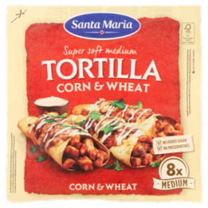 Santa Maria Super Soft Medium Tortilla Corn & Wheat 8x Medium 336 g