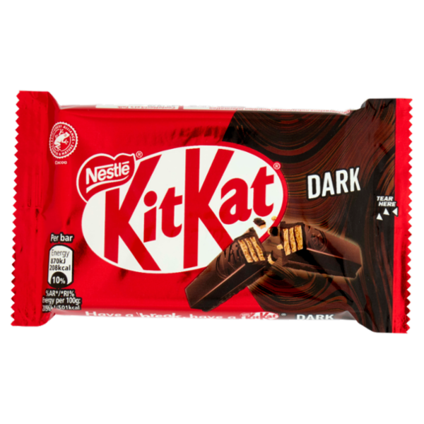 KITKAT Dark Wafer ricoperto di Cioccolato Fondente Snack da 41,5g