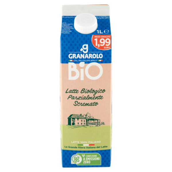 Granarolo Bio Latte Biologico Parzialmente Scremato 1 L