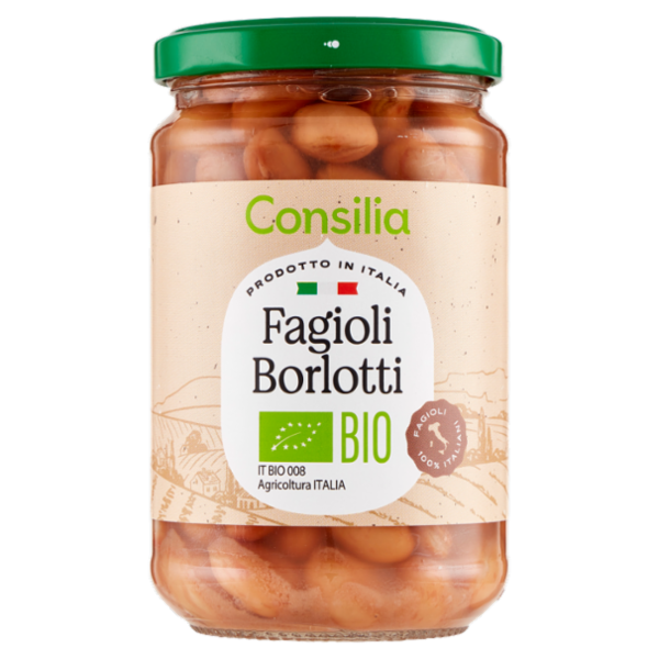 Consilia Fagioli Borlotti Lessati Italiani Biologici 300 g