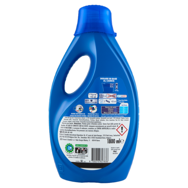 Dash Detersivo Liquido Lavatrice, Classico, 40 Lavaggi 1800 ml