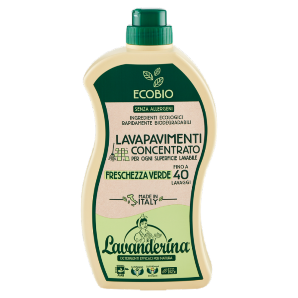 Lavanderina Lavapavimenti Concentrato Freschezza Verde Ecobio 1000 mL