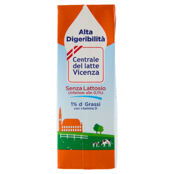 Centrale del latte Vicenza Alta Digeribilità Senza Lattosio 1% di Grassi 1000 ml
