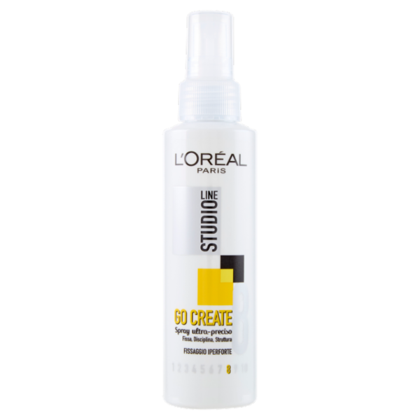 L'Oréal Paris Studio Line Go Create Spray ultra-preciso Fissaggio Iperforte, 150 ml